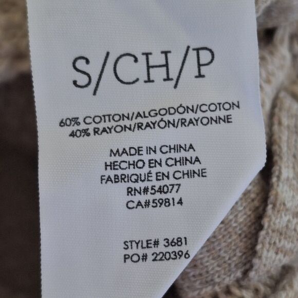 CAbi Slip Stitch Sweater S Oversized Chunky Knit Tunic Lagenlook Pullover Cream - Picture 15 of 16